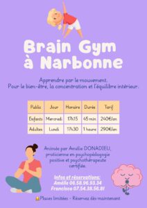 Affiche Brain Gym Narbonne